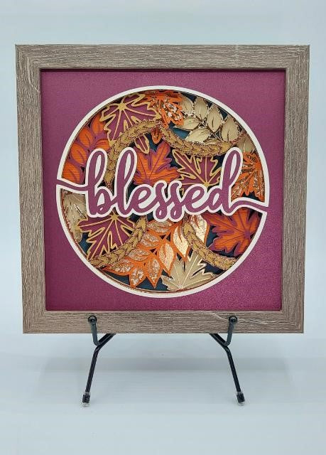 8x8 - Blessed Fall Shadow Box - Black Frame