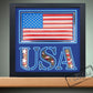 8x8 - USA Flag 3D Layered Paper Art Shadow Box